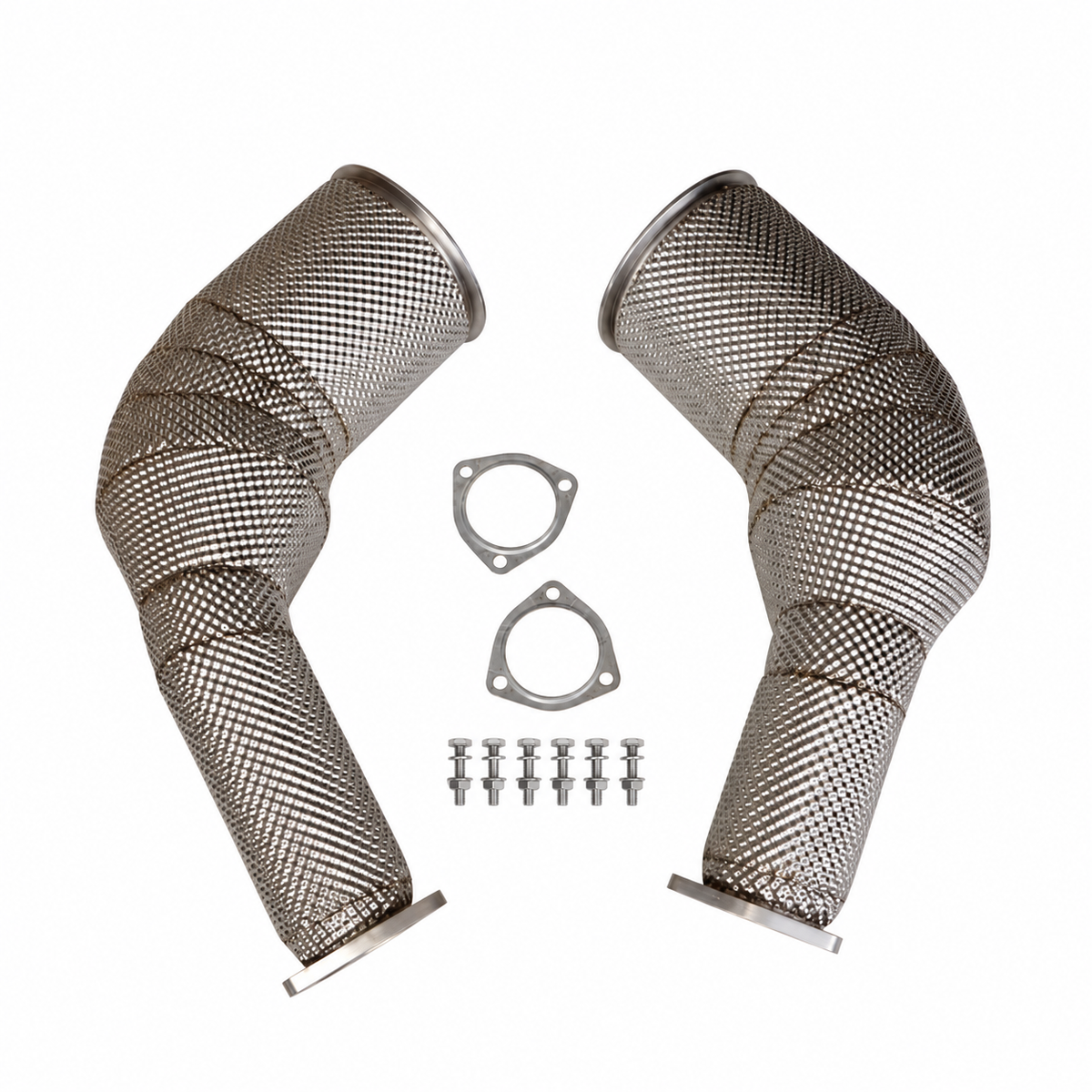 High-flow 200 cell catted downpipe pair for Audi RS6 C8 and RS7 C8 4.0 TFSI