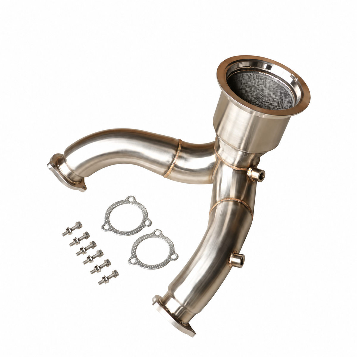 Audi S4 B9.5 S5 F5 3.0 TFSI 200 cell catted downpipe for OPF models with installation hardware