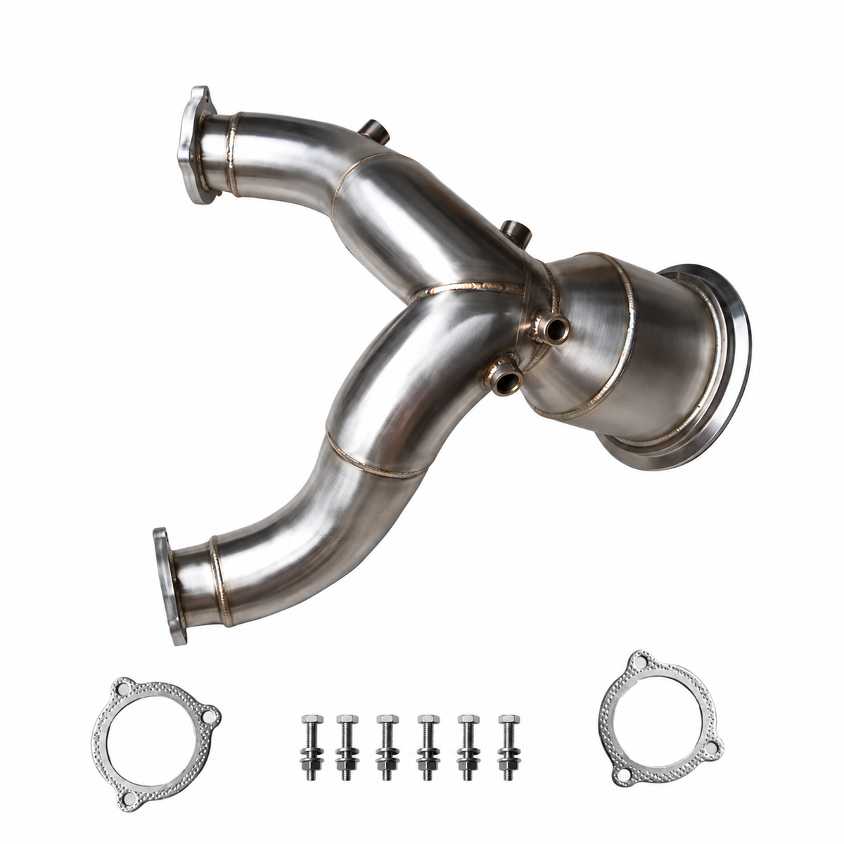 Audi S4 B9 S5 F5 3.0 TFSI OPF catless downpipe with gaskets and installation hardware