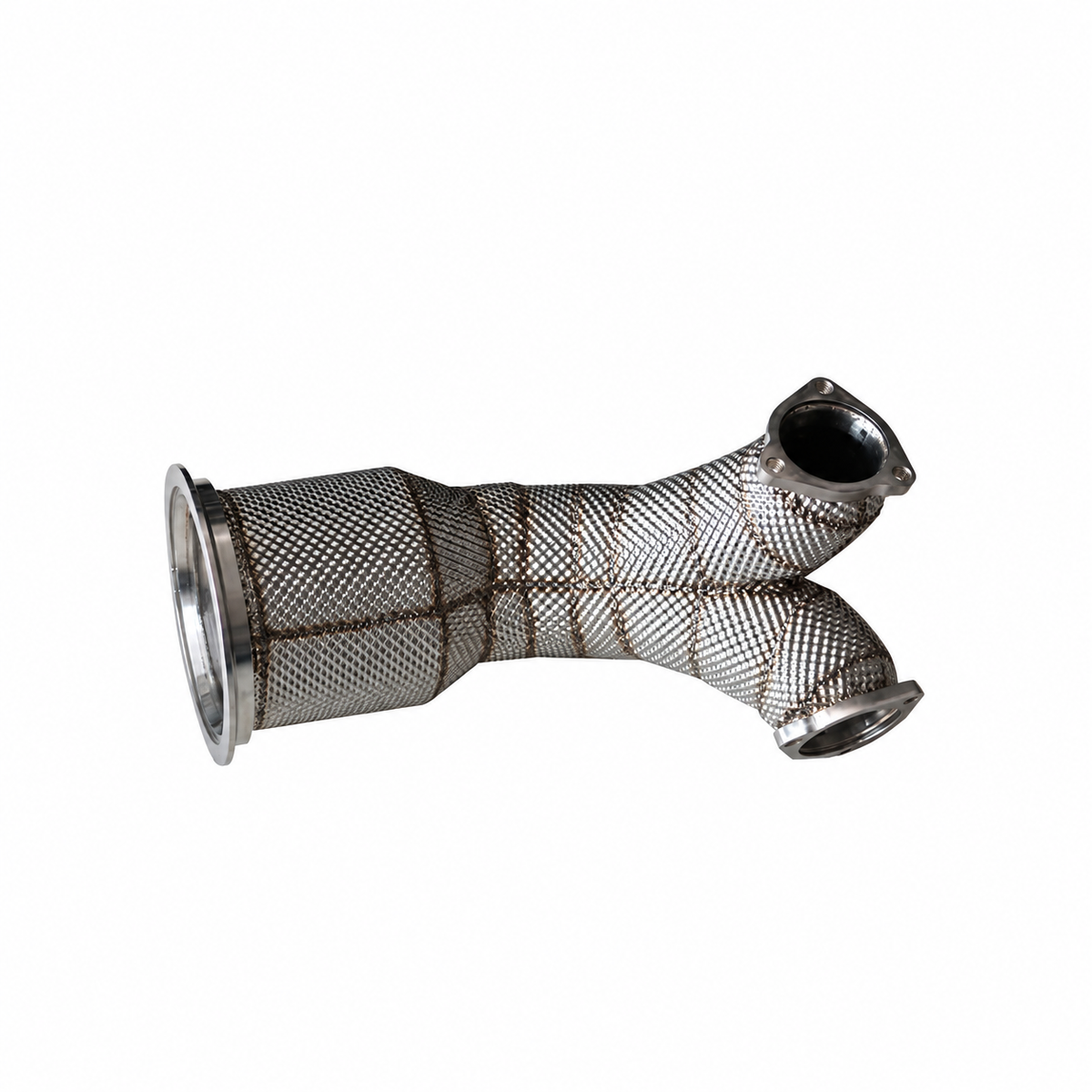 Audi SQ5 B9 3.0 TFSI catless downpipe with integrated heat shield