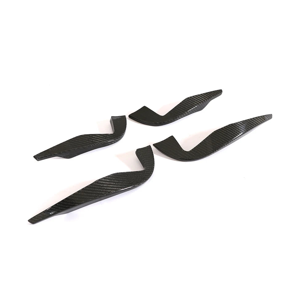 Gloss carbon fiber front aero fin set for Audi TT RS 8S