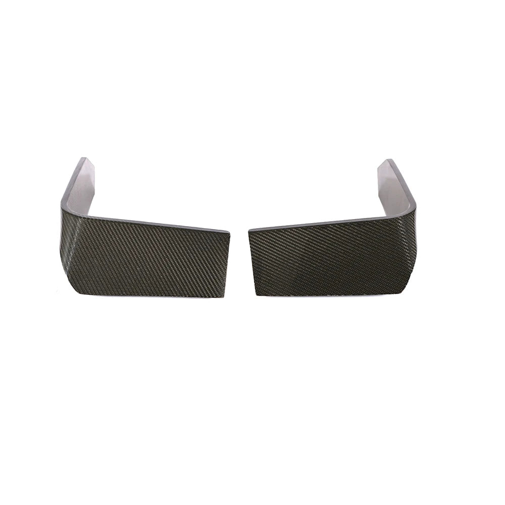 Gloss carbon fiber front bumper canard pair for Audi TT RS 8S