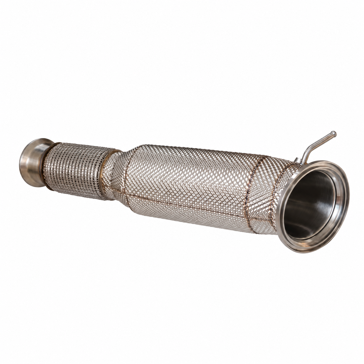 BMW B58 Gen 2 OPF catless downpipe with integrated heat shield