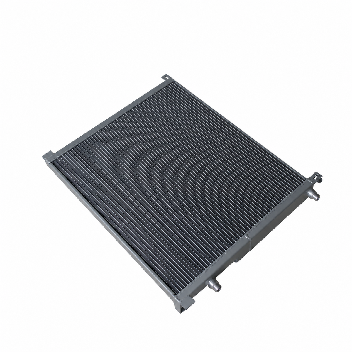 BMW B58 X5 G05 X6 G06 performance radiator side view with aluminum core and end tank connections