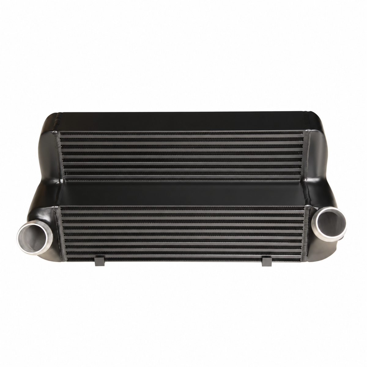 BMW F-Series N20 N55 EVO3 performance aluminum intercooler front view with enlarged cooling core
