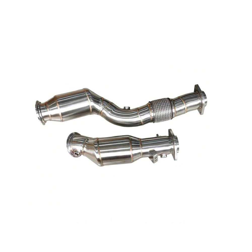 BMW G80 G82 G83 G87 S58 200 cell catted downpipe pair side layout