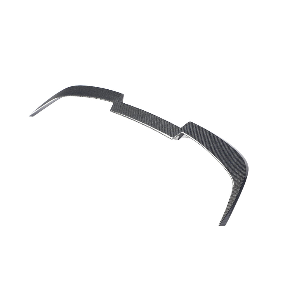 BMW G99 M5 carbon fiber rear roof spoiler three-quarter view