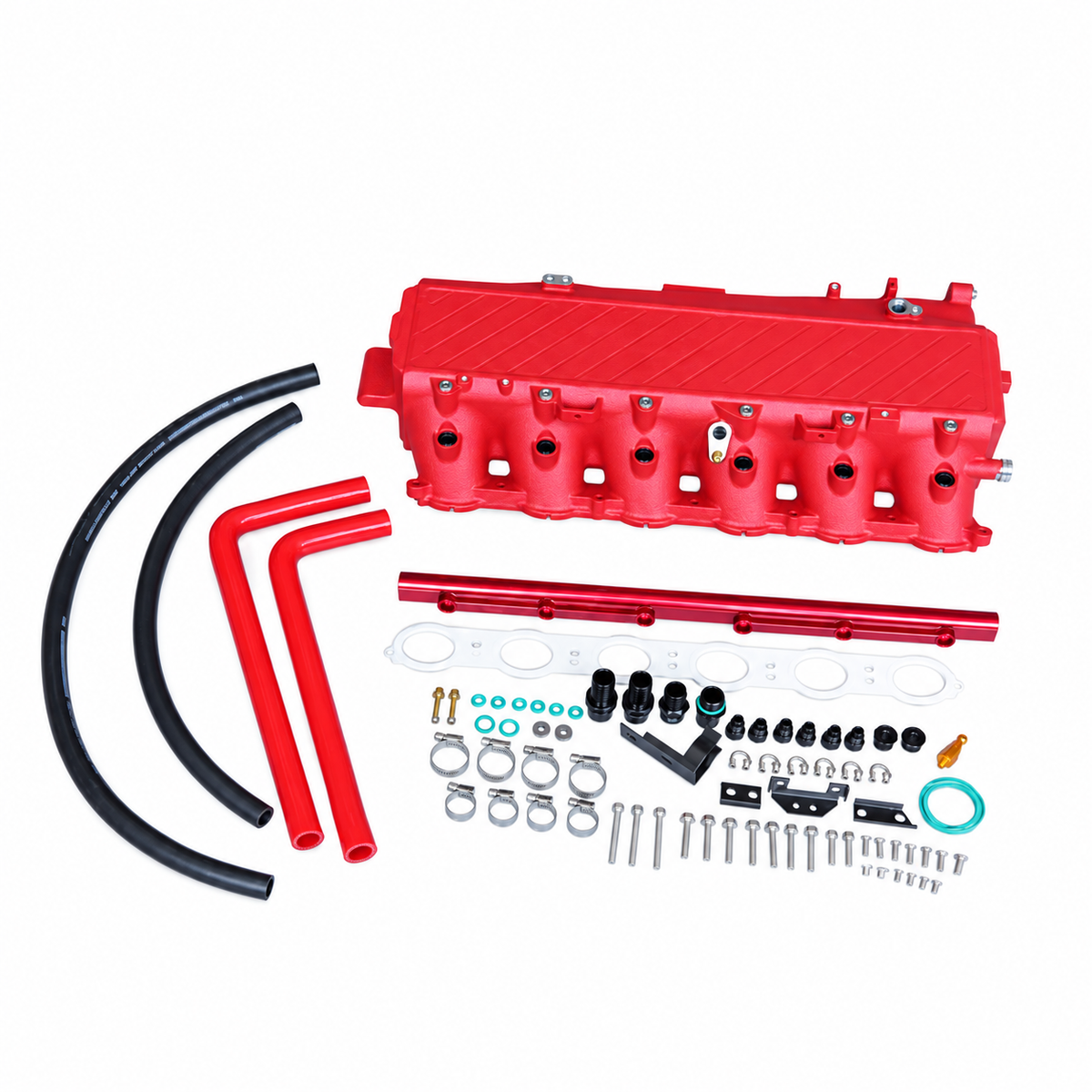 BMW M240i M340i M440i B58 Gen 2 red billet port injection intake manifold complete kit with fuel lines and hardware