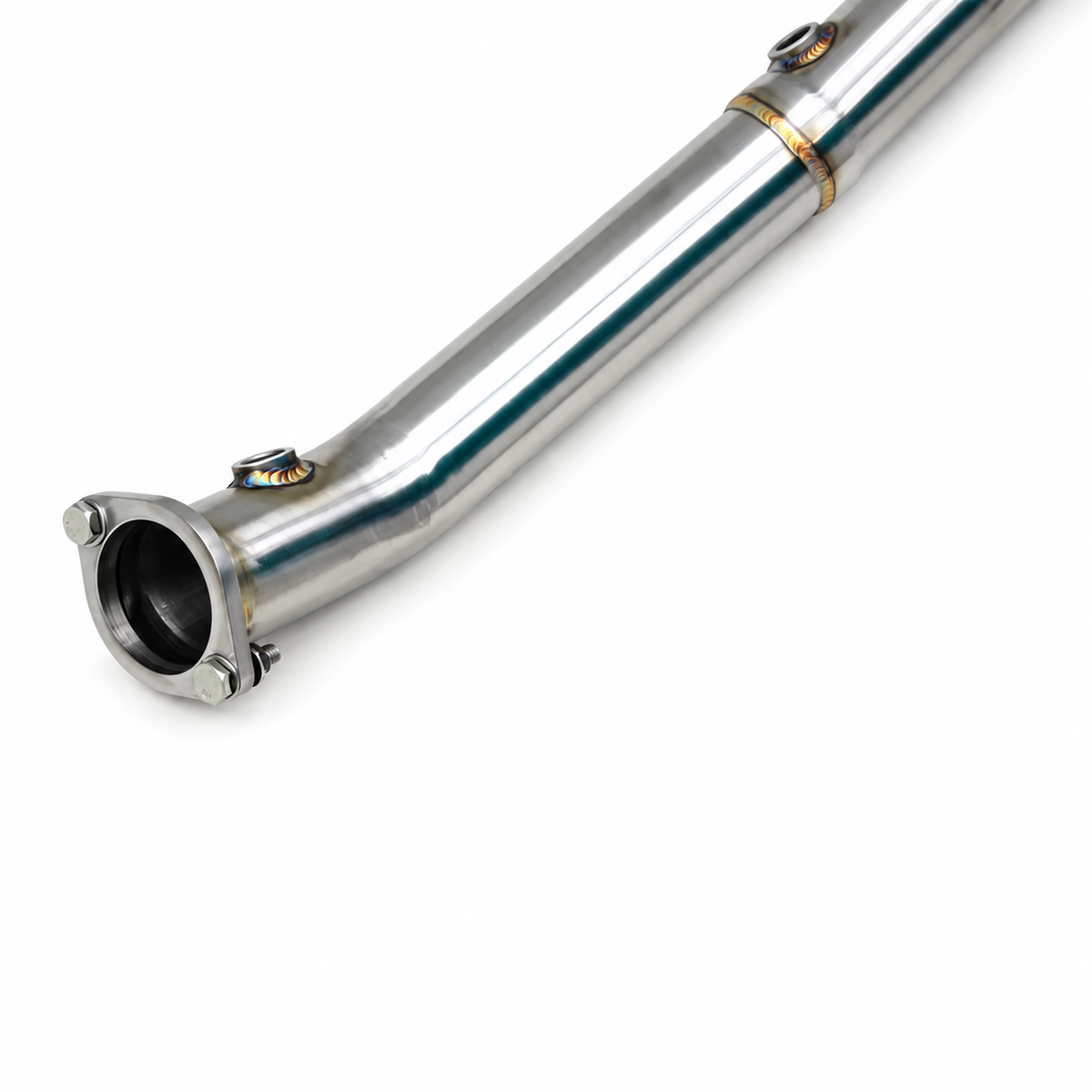 BMW M3 E90 E92 and E93 S65 performance midpipe stainless steel flange and pipe detail