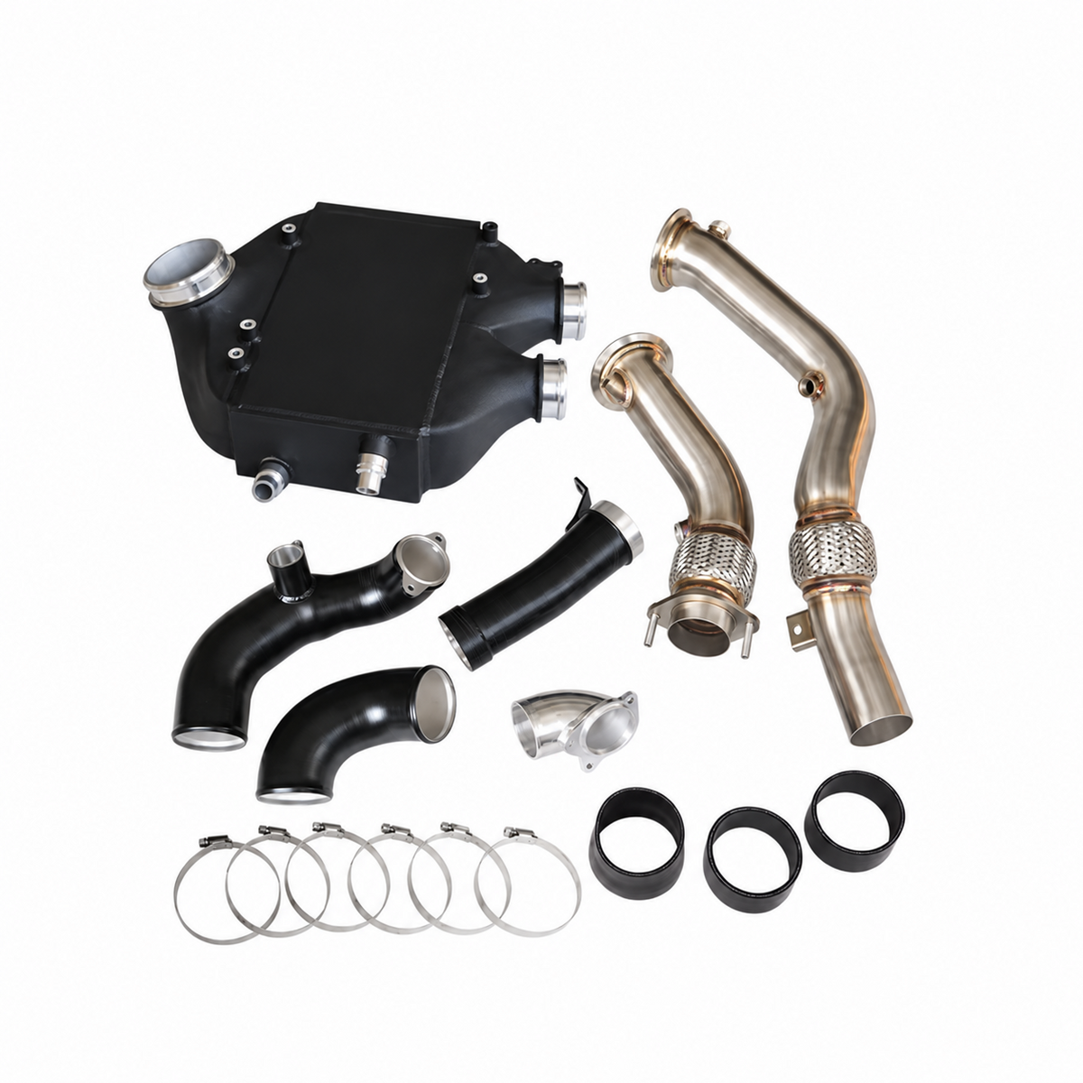 BMW M3 F80 M4 F82 F83 S55 800HP supporting performance upgrade kit with cooling intake and exhaust components