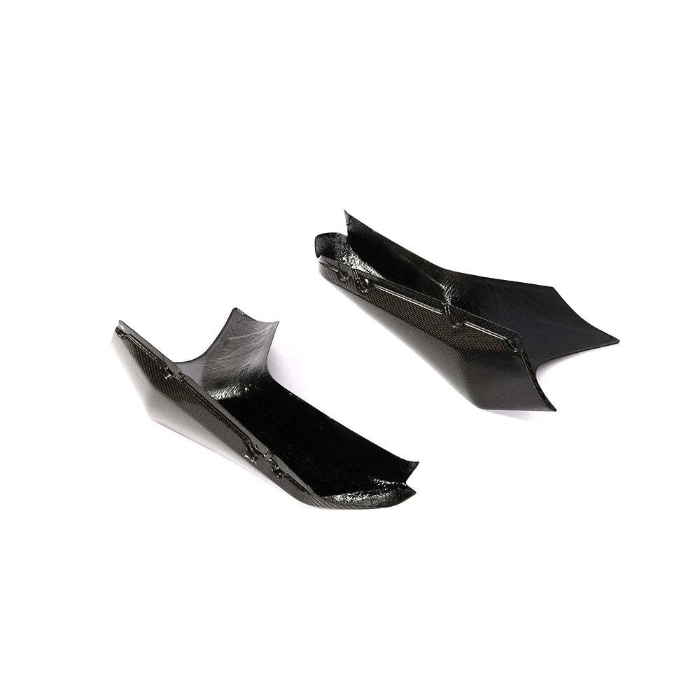 Gloss carbon fiber front bumper splitters for BMW M5 F90