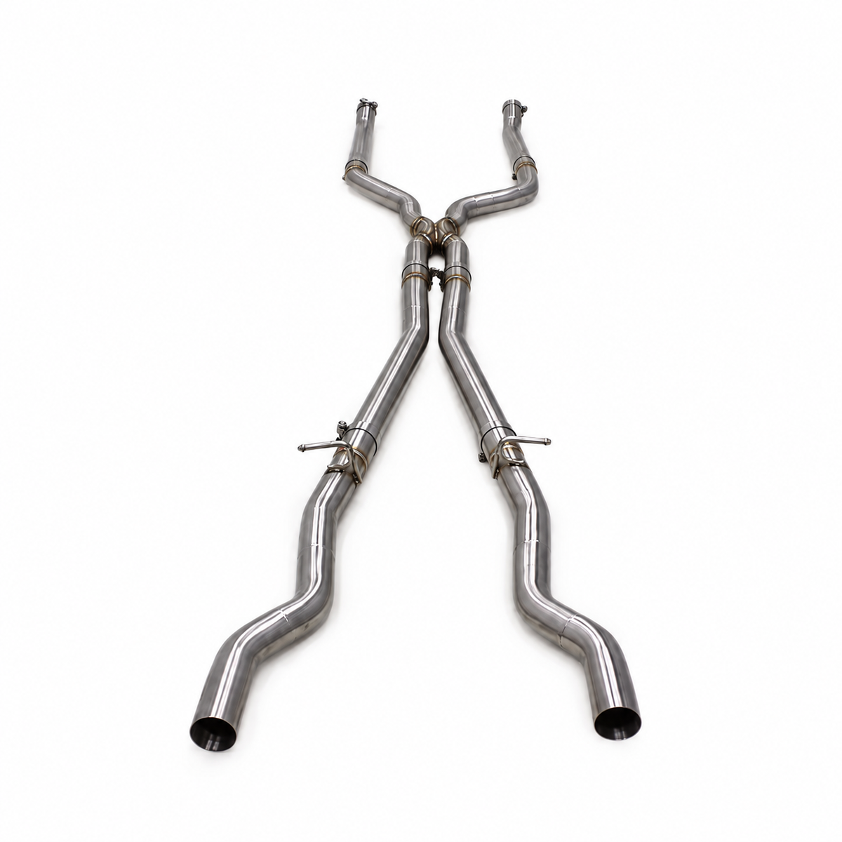 BMW M550i G30 N63 stainless steel H-Pipe performance midpipe complete system