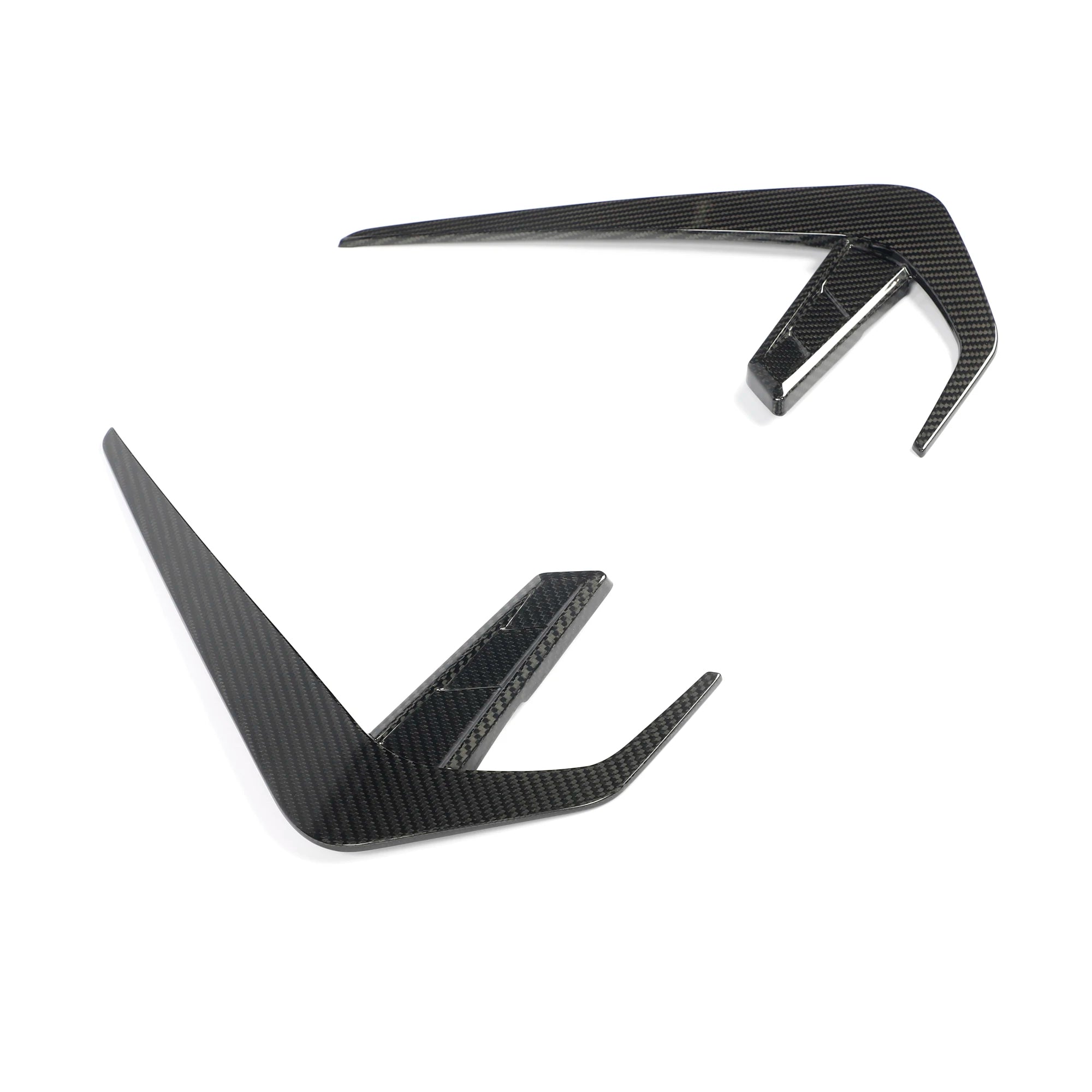 BMW M8 F9X carbon fiber side fender vent pair angle view