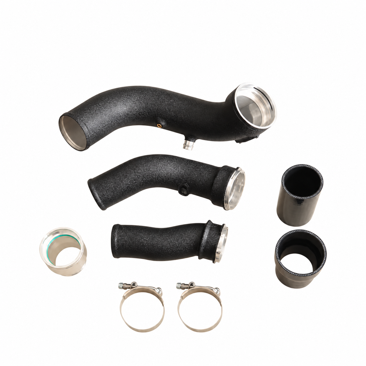 BMW N55 335i 435i M135i M235i aluminum boost and charge pipe kit with couplers clamps and fittings