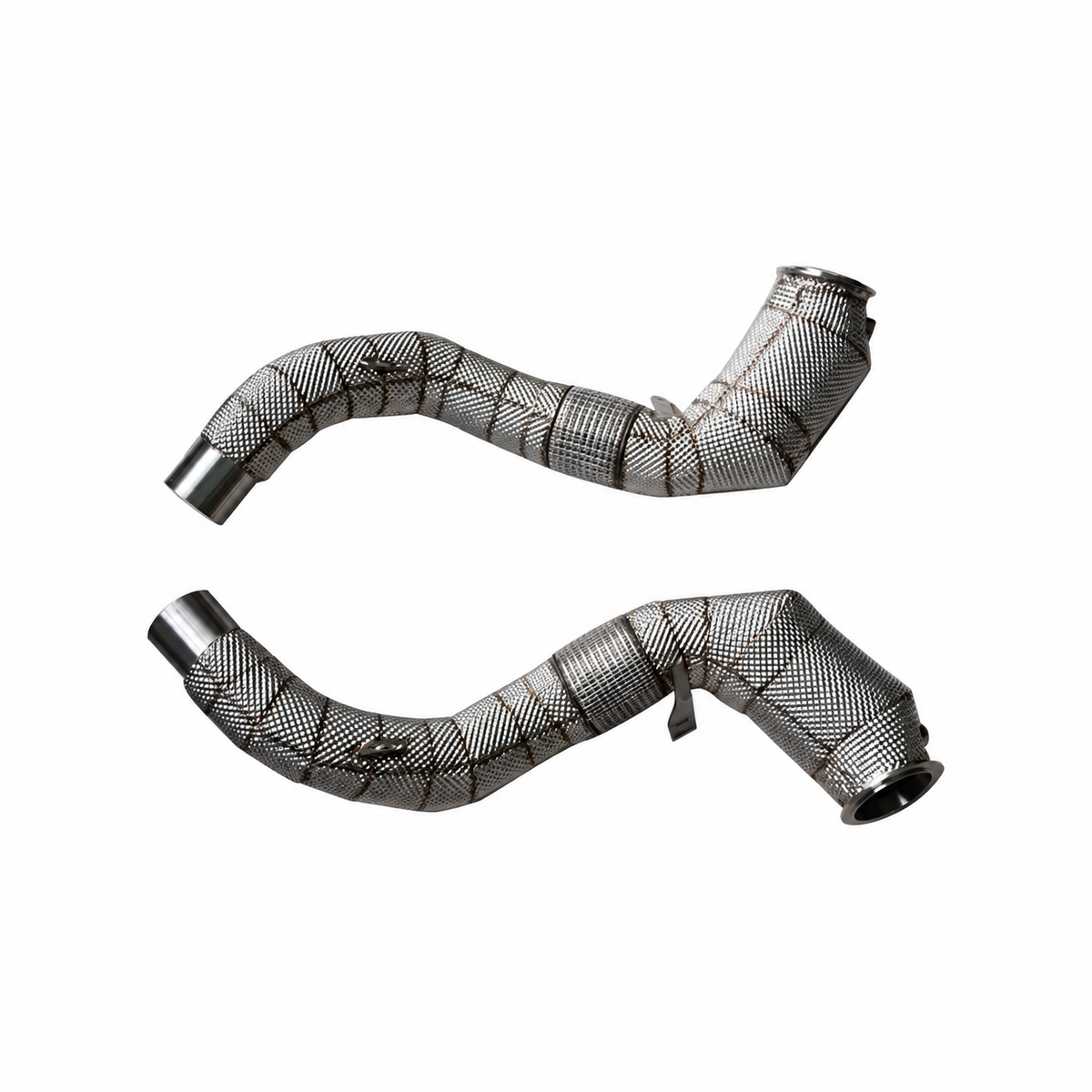 High-flow 200 cell catted downpipe pair for BMW N63 4.4L twin-turbo V8