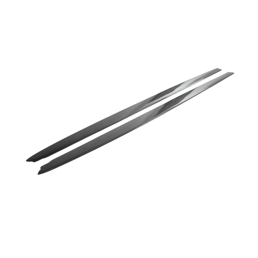 BMW X3 G01 carbon fiber side skirt extensions three-quarter angle