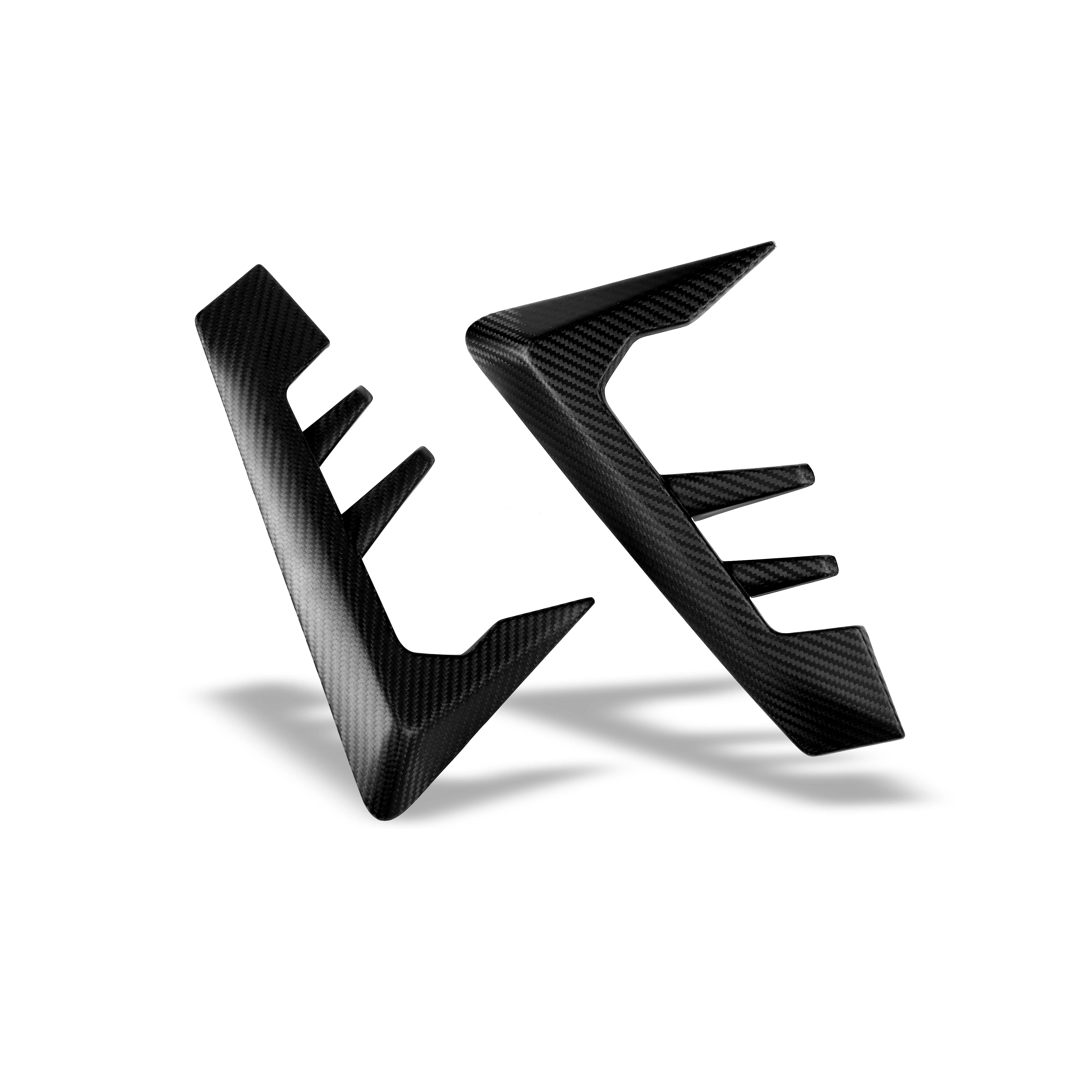 BMW X5 G05 LCI carbon fiber fender vent trim pair upright view