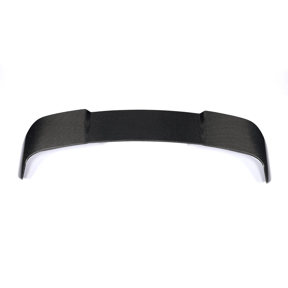 BMW X5 G05 LCI carbon fiber rear roof spoiler front view