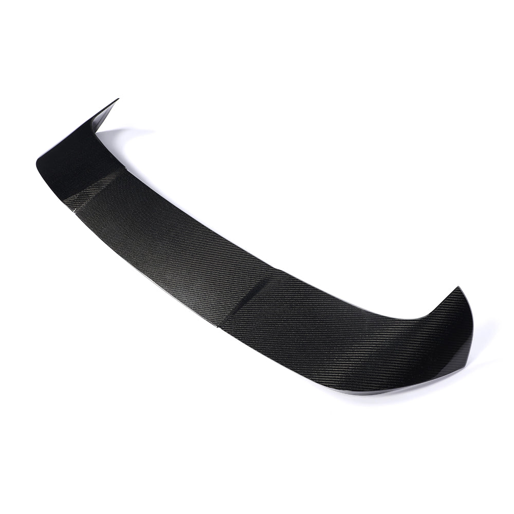 BMW X5 G05 LCI carbon fiber rear roof spoiler side angle view