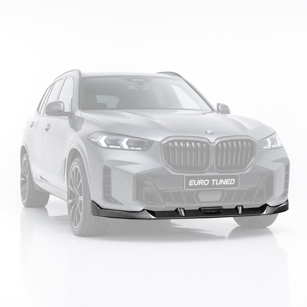 BMW X5 G05 LCI M Sport carbon fiber front splitter installed showcase view
