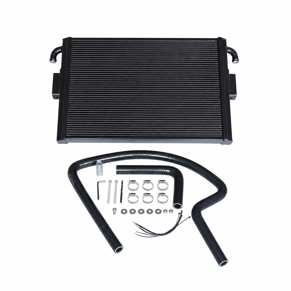 Mercedes-AMG A35 CLA35 GLB35 black enlarged performance radiator with installation kit