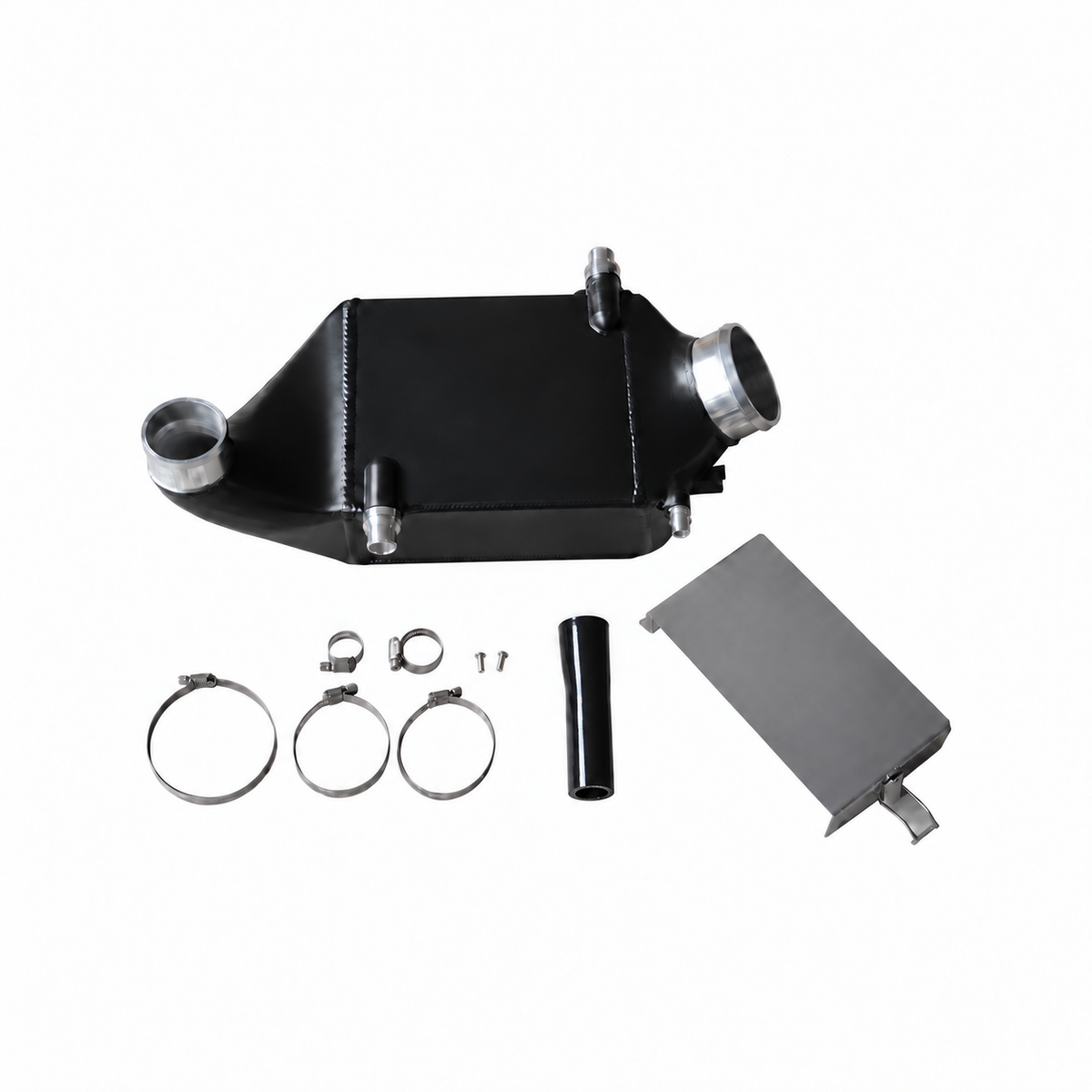 Mercedes-AMG A45 W176 CLA45 C117 GLA45 X156 M133 performance intercooler kit with charge air cooler hoses clamps and hardware