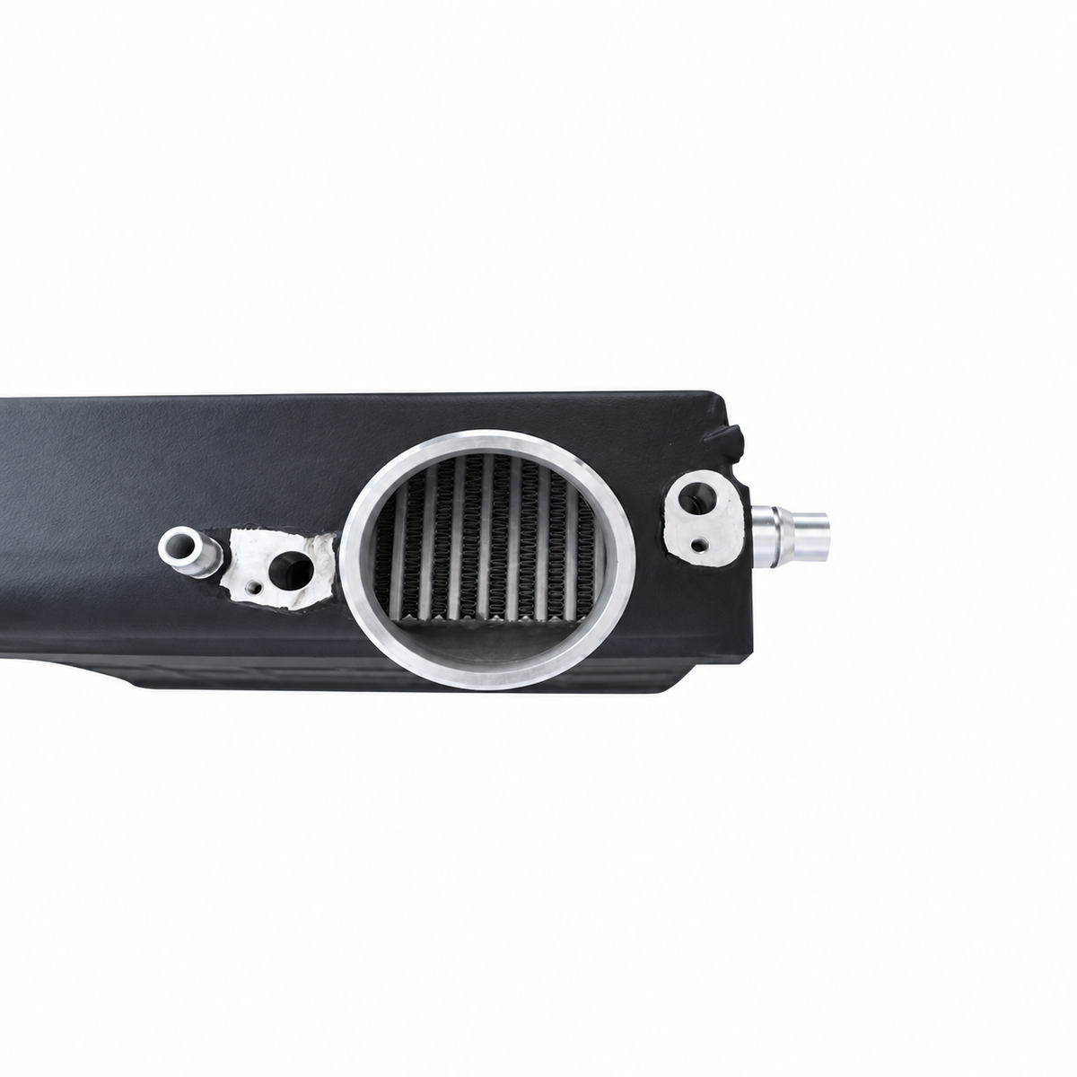 Mercedes-AMG M276 performance intercooler inlet and internal charge air cooler core detail
