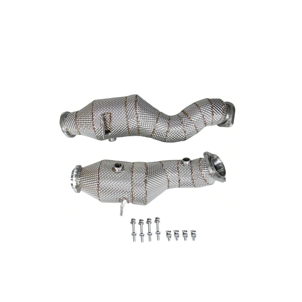 Mercedes C43 C400 M276 200 cell catted downpipes complete kit with hardware