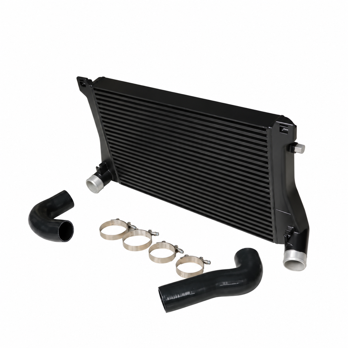 MQB 640x410x65mm bar and plate performance intercooler kit with charge hoses and clamps
