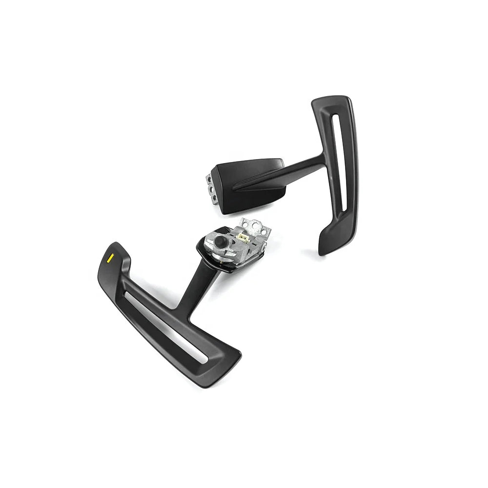 Porsche performance magnetic steering wheel paddle shifters side view