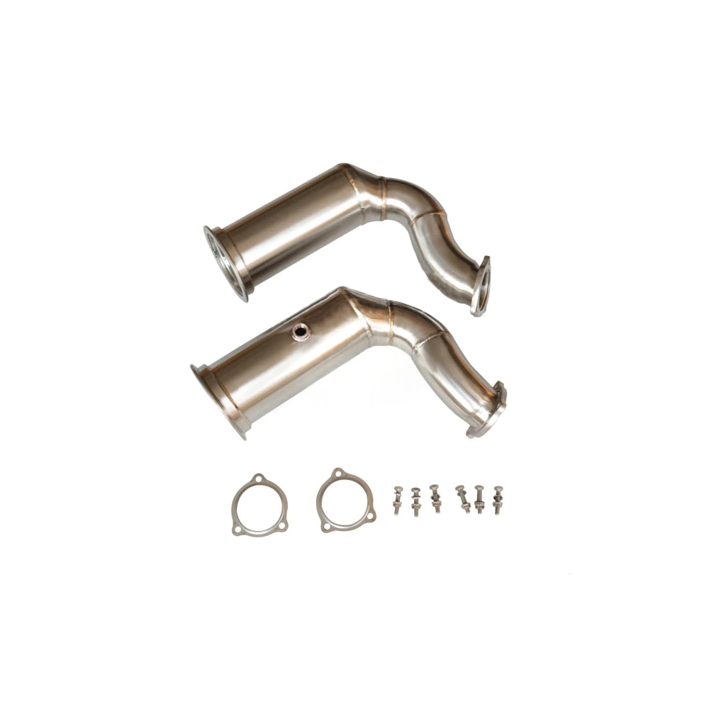SS304 catless downpipes for Porsche Cayenne Turbo S E-Hybrid 4.0L twin-turbo V8