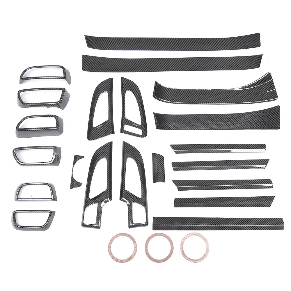 Gloss carbon fiber cabin trim kit for Porsche Cayenne 958.2