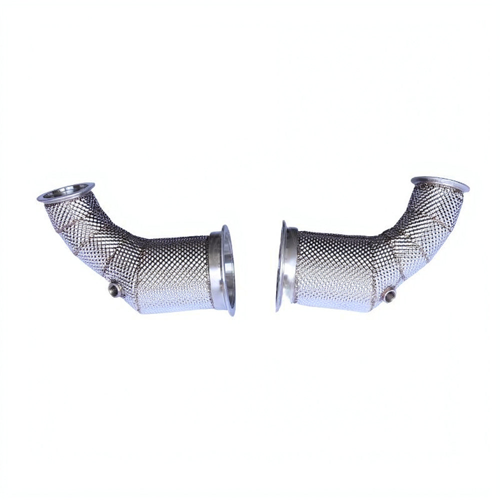 Porsche Panamera 971 OPF catless downpipe pair side view