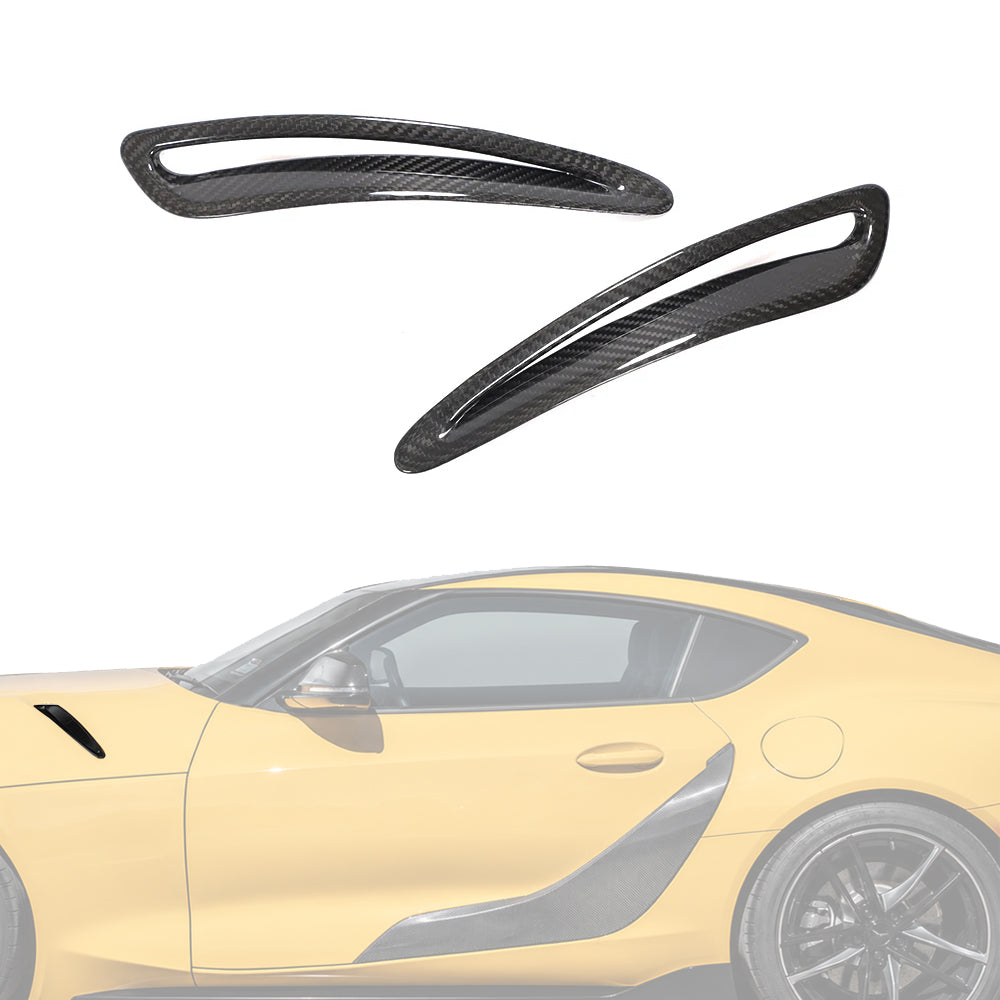 Dry carbon fiber hood vent upgrade for Toyota GR Supra MK5