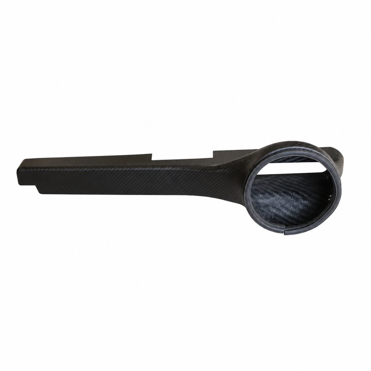 VW Golf GTI MK8 matte carbon fiber intake duct with integrated air inlet opening