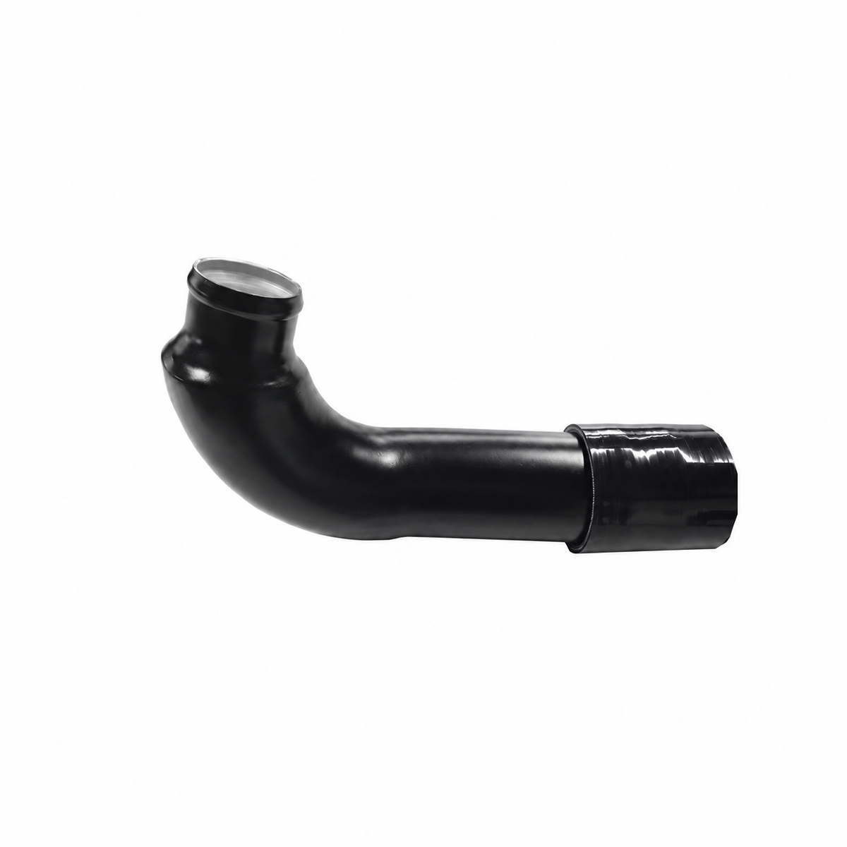 VW Golf MK7 Audi A3 S3 8V turbo outlet pipe connection and black aluminum finish detail