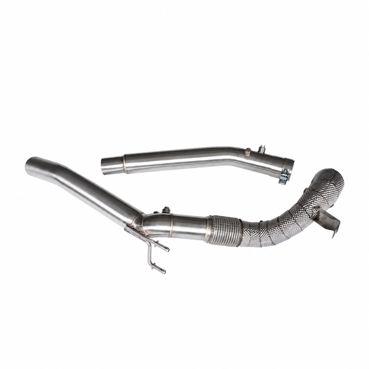 High-flow catless downpipe system for Volkswagen Golf R MK8 2.0 TSI OPF