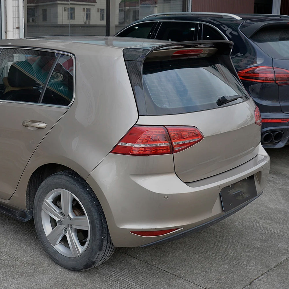 VOLKSWAGEN GOLF MK7 CARBON FIBER REAR SPOILER WITH SIDE TRIMS