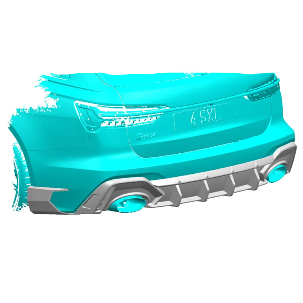 AUDI RS6 AVANT C8 CARBON FIBER REAR DIFFUSER (2019-2021)
