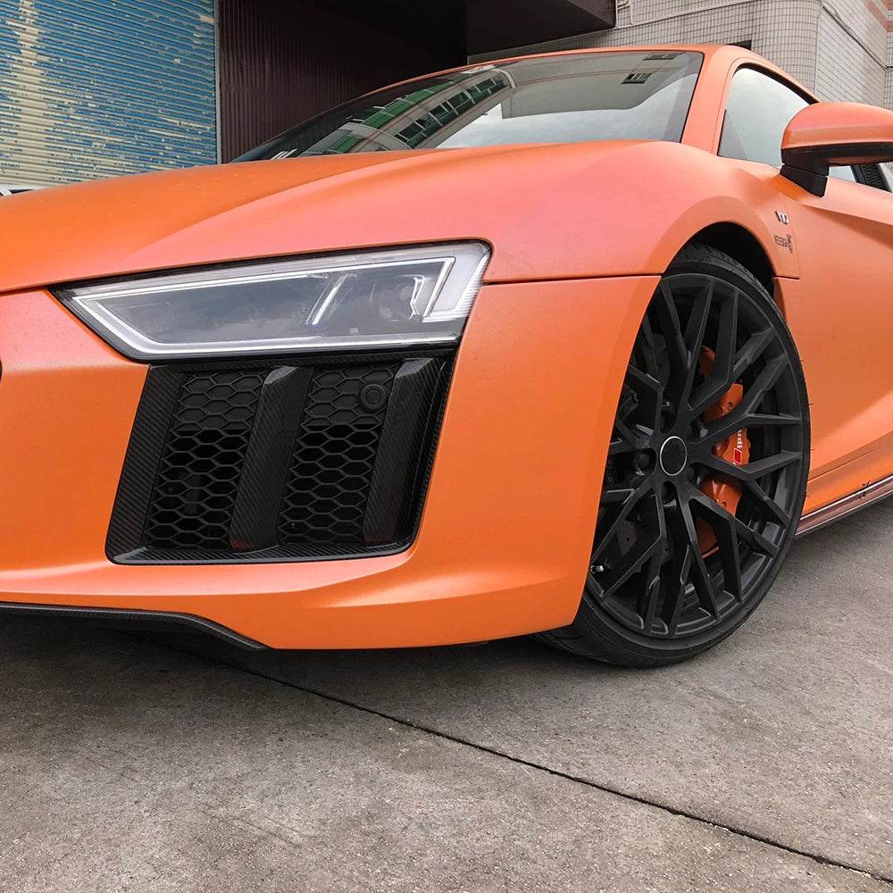 AUDI R8 V10 PLUS COUPE CARBON FIBER FRONT BUMPER AIR VENTS