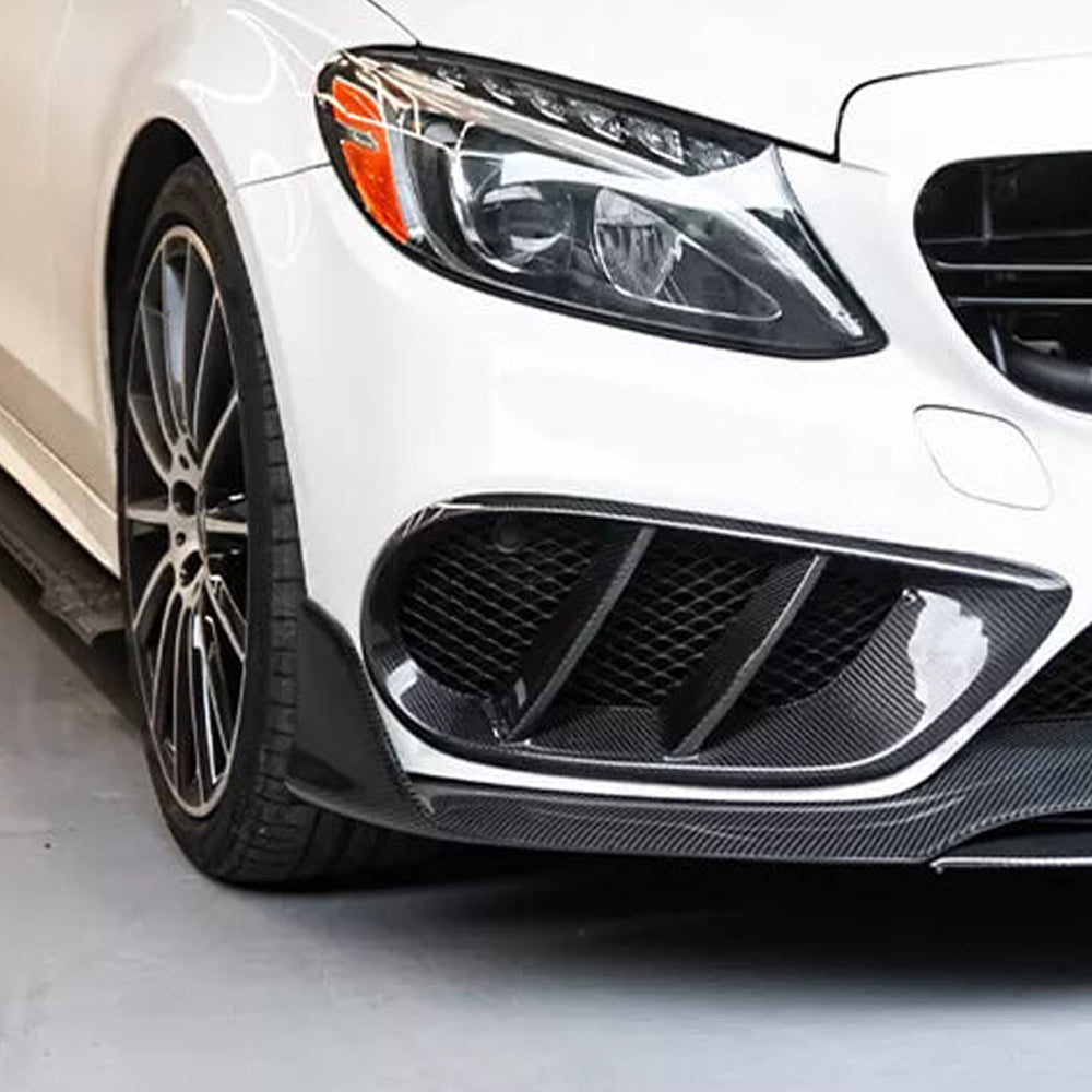 MERCEDES C43 W205 CARBON FIBER FRONT BUMPER AIR VENT COVERS