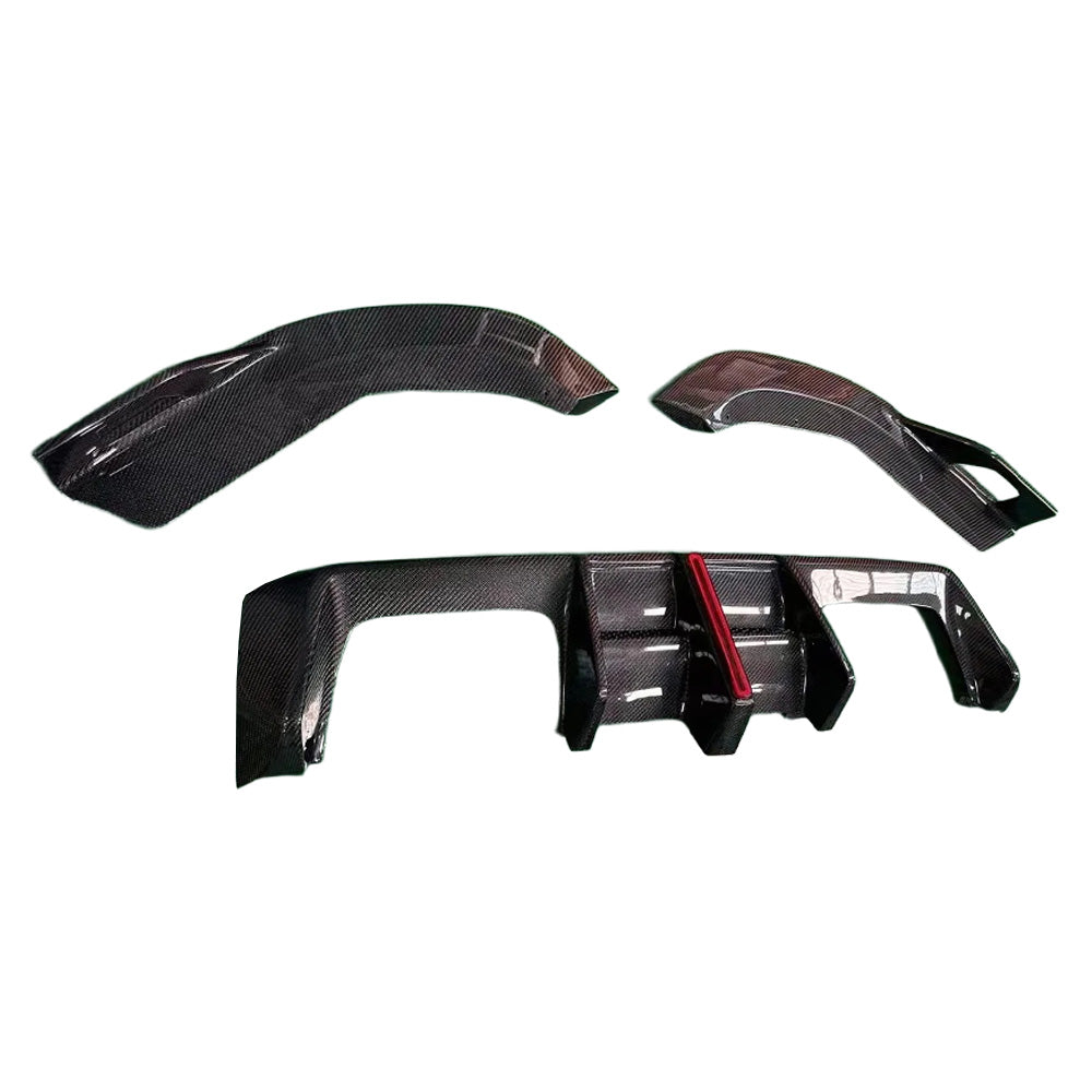 BMW M4 G82/G83 CARBON FIBER AE STYLE REAR DIFFUSER WITH LED LIGHT