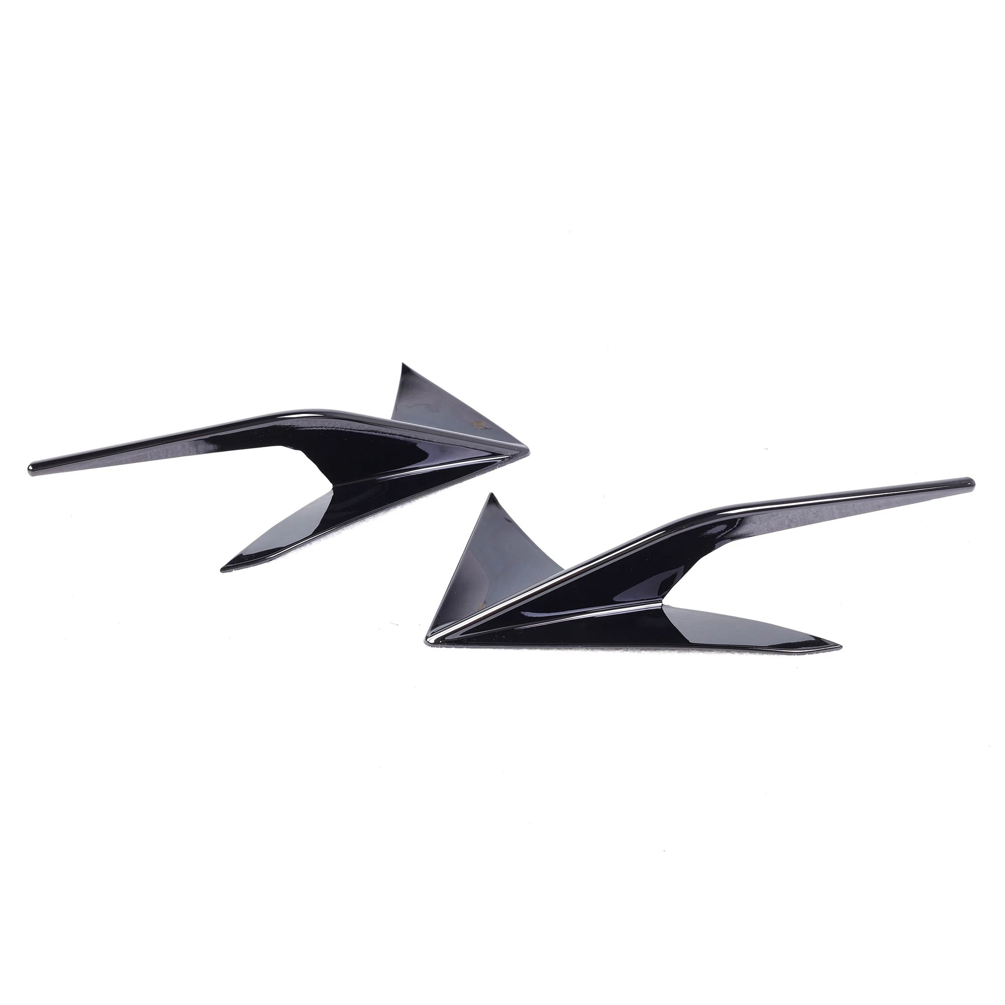 TOYOTA GR SUPRA A90 MK5 GLOSS BLACK FRONT BUMPER CANARDS (2019+)