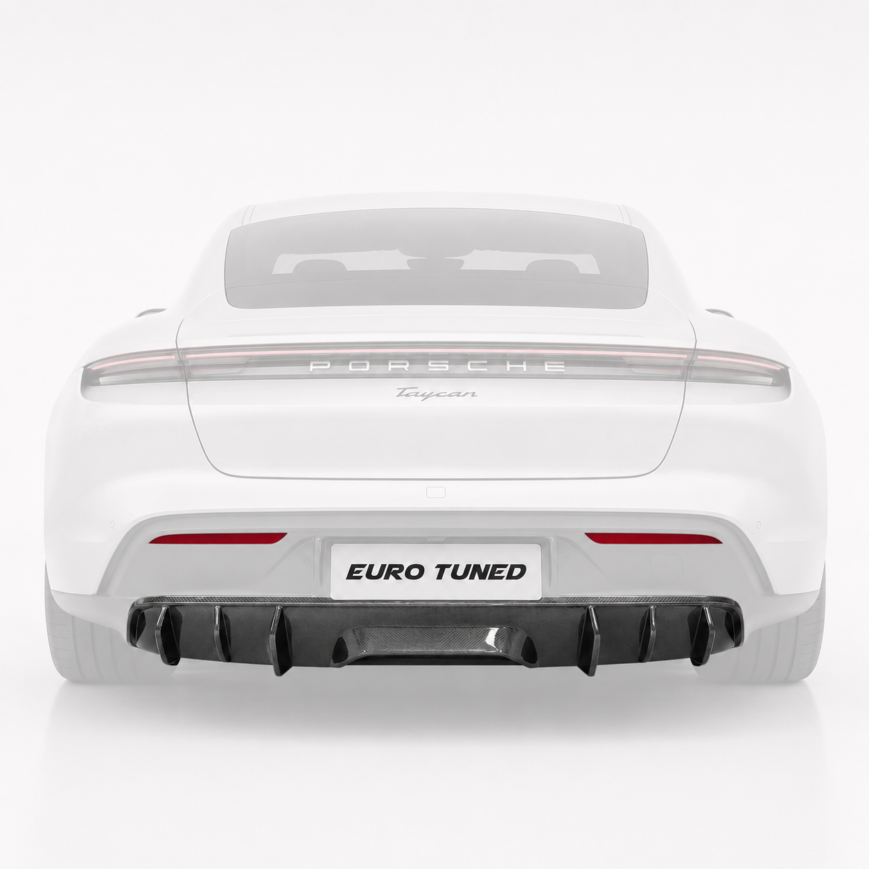 Porsche Taycan 9J1 Sedan Dry Carbon Fiber Rear Lower Diffuser (2020–2023)