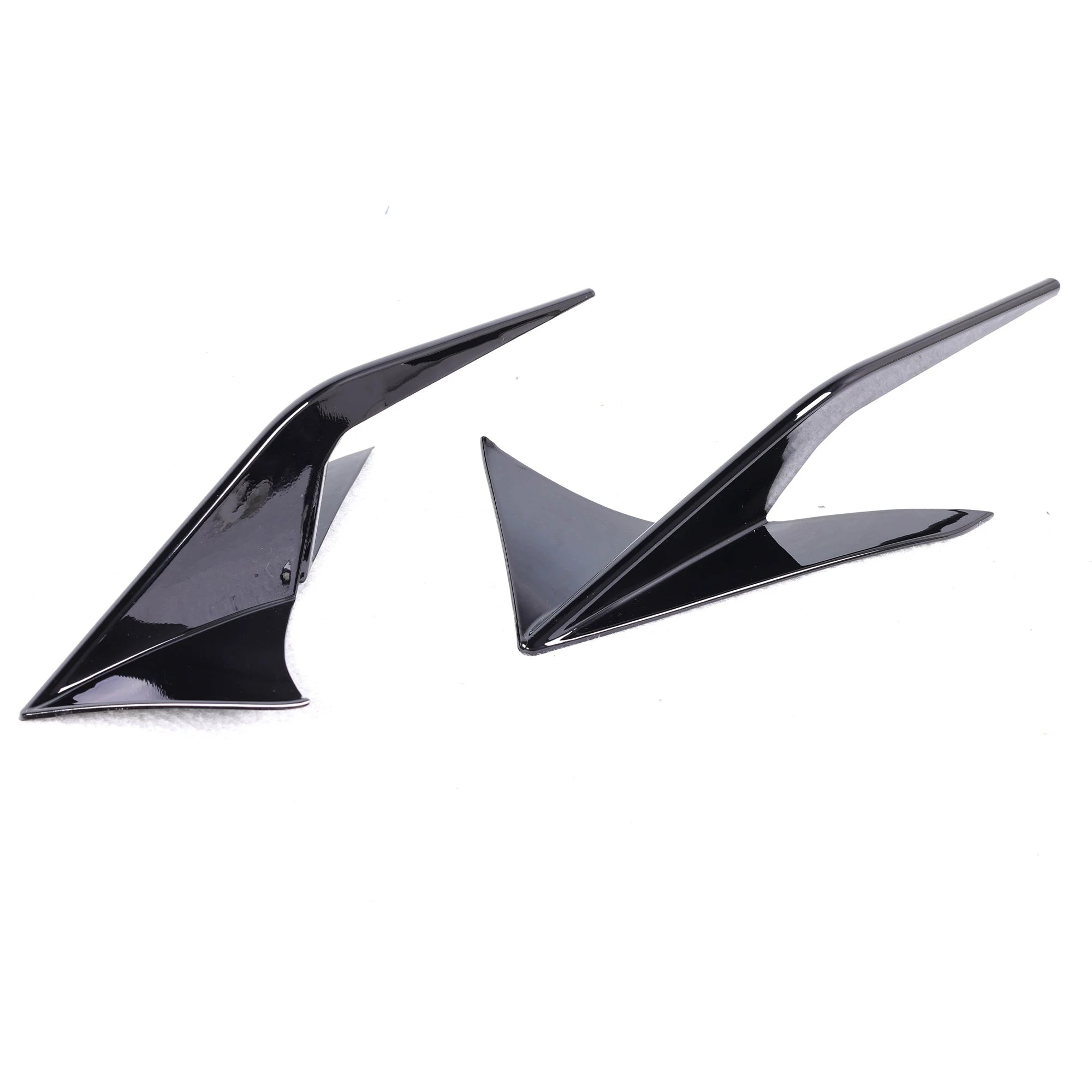 TOYOTA GR SUPRA A90 MK5 GLOSS BLACK FRONT BUMPER CANARDS (2019+)