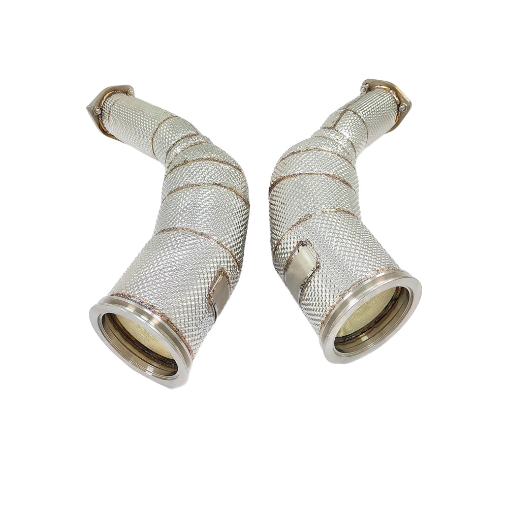 AUDI RS6 C8 & RS7 C8 HIGH FLOW CATTED HEAT SHIELD DOWNPIPE