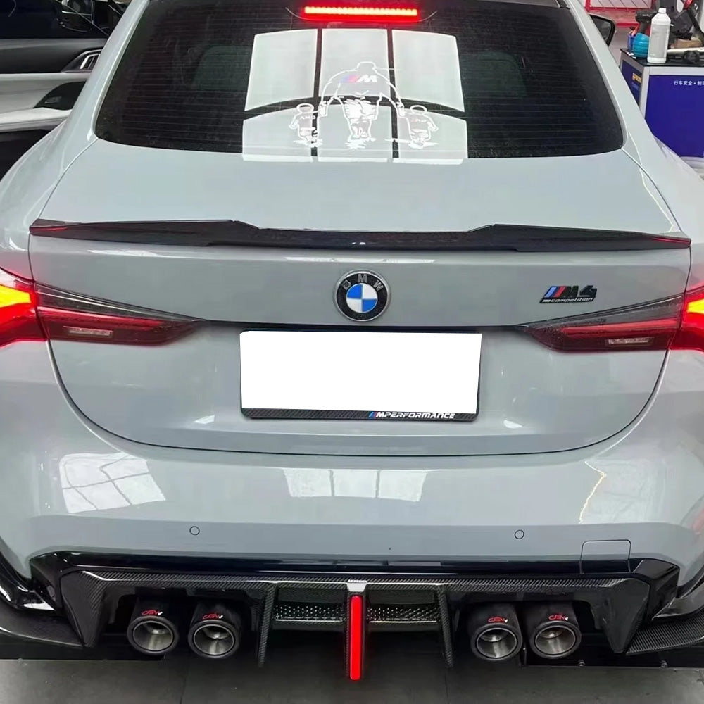 BMW M4 G82/G83 CARBON FIBER AE STYLE REAR DIFFUSER WITH LED LIGHT
