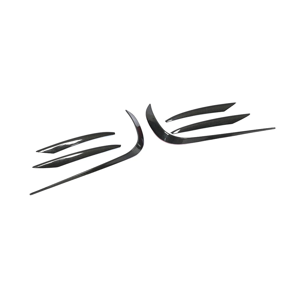 MERCEDES E CLASS W213 CARBON FIBER FRONT BUMPER CANARDS