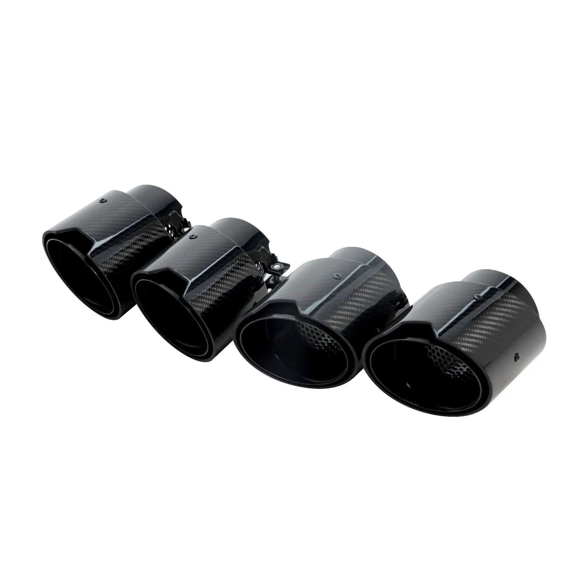 BMW M2 G87 / M3 G80 G81 / M4 G82 G83 M Performance Style Carbon Fiber Exhaust Tips 105mm (Set of 4)