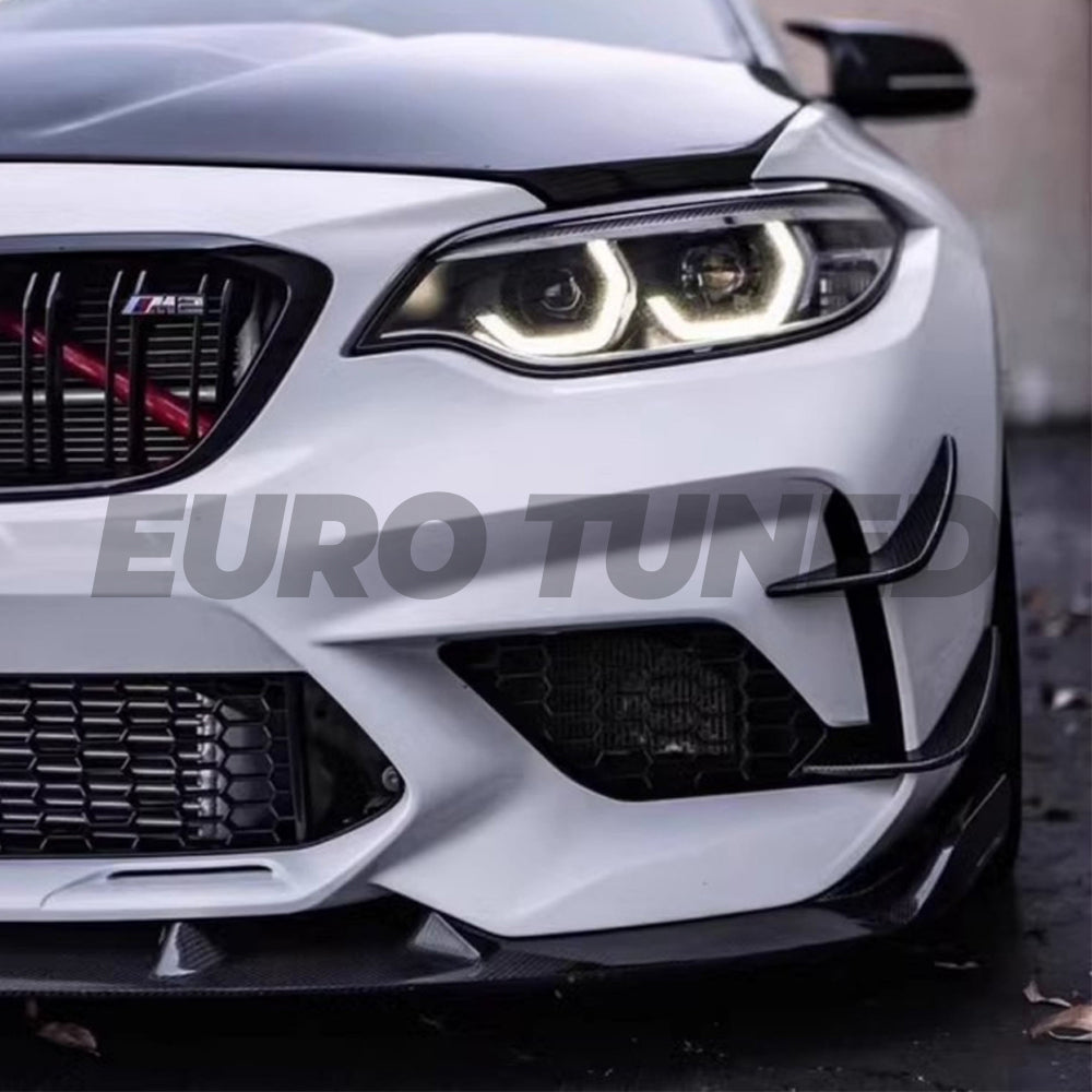 BMW M2 F87 CARBON FIBER FRONT BUMPER CANARDS